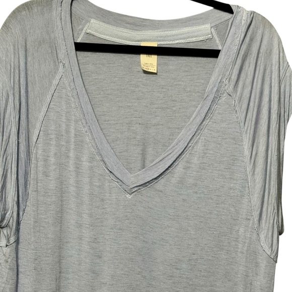 Free People | We The Free Under The Sun Oversized Light Blue Super Soft Boho Tee - Picture 3 of 12